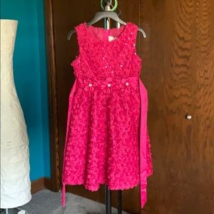 Girls pink formal dress